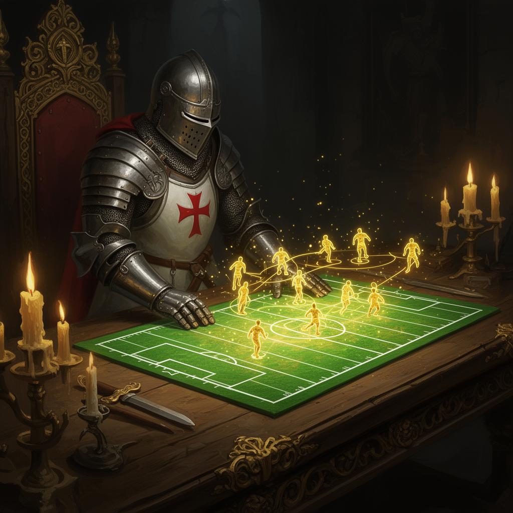 Templomos lovag taktikai elemzést készít — AI futballstratégia